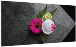 Mivali Tablou pe sticlă - Noaptea în Bangkok, dintr-o bucată 100x50 cm pe sticlă (V021711V10050GD)