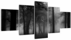 Mivali Tablou - Pădure în ceață (cu ceas), din cinci bucăți 150x80 cm cu ceas (V023566V15080C)