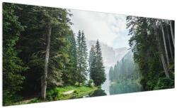 Mivali Tablou lacului în pădure, dintr-o bucată 250x125 cm (V021386V250125)