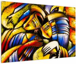 Mivali Tablou - Pictură în ulei, îndrăgostiții, dintr-o bucată 90x60 cm (V023197V9060)