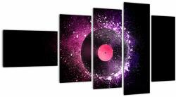 Mivali Tablou - Disc de vinil roz-violet, din cinci bucăți 110x60 cm (V023474V11060)