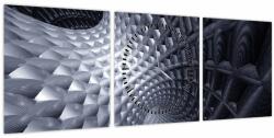 Mivali Tablou - Abstract 3D (cu ceas), din trei bucăți 90x30 cm cu ceas (V022325V9030C)