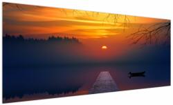 Mivali Tablou cu podul în apus de soare, dintr-o bucată 250x125 cm (V020012V250125)