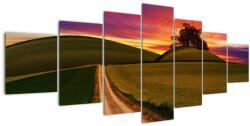 Mivali Tablou câmpului cu apus de soare, din șapte bucăți 210x100 cm (V020166V210100)