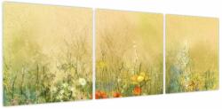 Mivali Tablou - Pajiște pictată, din trei bucăți 120x40 cm (V023852V12040)