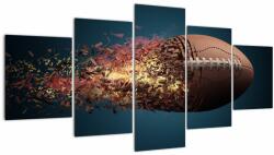 Mivali Tablou - Minge de ruggby în acțiune, din cinci bucăți 150x80 cm (V021969V150805PCS)
