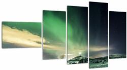 Mivali Tablou cu Aurora Borealis, din cinci bucăți 110x60 cm (V021133V11060)