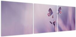 Mivali Tablou - Fluturi mov, din trei bucăți 150x50 cm (V023913V15050)