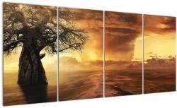 Mivali Tablou cu norii portocalii, din patru bucăți 160x80 cm (V020860V16080)