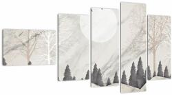 Mivali Tablou - Peisaj de iarnă, din cinci bucăți 110x60 cm (V022418V11060)