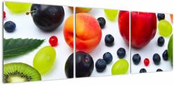 Mivali Tablou - fructe cu picături de apă, din trei bucăți 120x40 cm (V020306V12040)