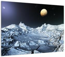 Mivali Tablou pe sticlă cu sat, dintr-o bucată 70x50 cm pe sticlă (V021281V7050GD)