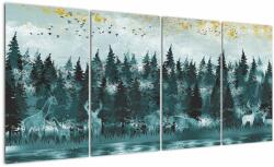 Mivali Tablou - Animale din pădure, din patru bucăți 160x80 cm (V022420V16080)