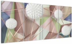 Mivali Tablou - 3D abstract culori pastel, din patru bucăți 160x80 cm (V022799V16080)