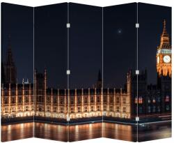 Mivali Paravan - Big Ben din Londra, din 5 bucăți, 210x170 cm (P021250P225180)