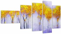 Mivali Tablou - Copaci galbeni, din cinci bucăți 110x60 cm (V023006V11060)