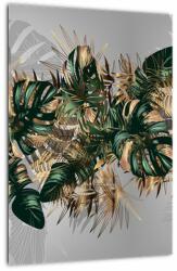 Mivali Tablou - Frunze tropicale, Galben - auriu, dintr-o bucată 30x40 cm (V023488V3040)