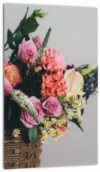 Mivali Tablou cu coș și flori, dintr-o bucată 20x30 cm (V020971V2030)