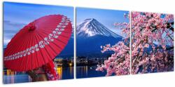 Mivali Tablou - cu privire la munte - Japonia, din trei bucăți 120x40 cm (V022397V12040)