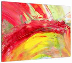 Mivali Tablou pe sticlă cu abstracție - pictura, dintr-o bucată 70x50 cm pe sticlă (V021288V7050GD)