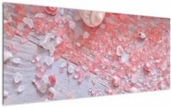 Mivali Tablou - Atmosfera de litoral în nuanțe roz, dintr-o bucată 120x50 cm (V023156V12050)