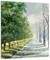 Mivali Tablou - Iarna versus vara, dintr-o bucată 30x30 cm (V022215V3030)