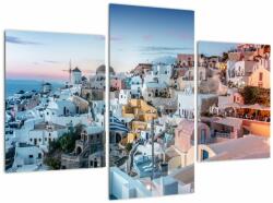 Mivali Tablou - Amurg în Santorini, din trei bucăți 90x60 cm (V021616V90603PCS)
