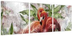 Mivali Tablou - Flamingo, din trei bucăți 90x30 cm (V024088V9030)