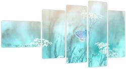 Mivali Tablou - Fluture în albastru, din cinci bucăți 110x60 cm (V024020V11060)