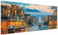 Mivali Tablou - Telecabină, San Francisco, dintr-o bucată 250x125 cm (V022949V250125)