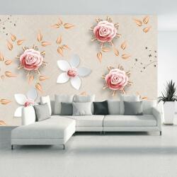 Mivali Fototapet - Flori roz, vlies, 490x340 cm (T100347TQ10)