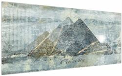 Mivali Tablou - Piramide în filtru albastru, dintr-o bucată 200x100 cm (V023357V200100)