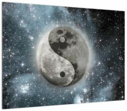 Mivali Tablou pe sticlă - Echilibrul cosmic, dintr-o bucată 70x50 cm pe sticlă (V022829V7050GD)