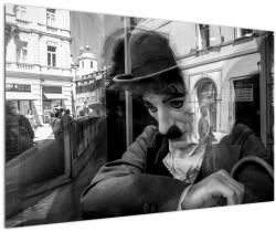 Mivali Tablou - Charles Chaplin la Praga, dintr-o bucată 120x80 cm (V023013V12080)