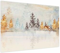 Mivali Tablou - Pădure în acuarelă, dintr-o bucată 100x70 cm (V024052V10070)