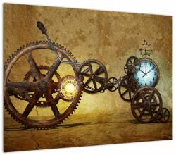 Mivali Tablou pe sticlă cu aparatele istorice ale ceasurilor, dintr-o bucată 70x50 cm pe sticlă (V021924V7050GD)