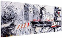 Mivali Tablou - Strada din Paris, pictură în ulei, dintr-o bucată 250x125 cm (V023509V250125)