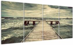 Mivali Tablou cu dig din lemn la mare, din patru bucăți 160x80 cm (V021949V16080)