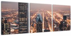 Mivali Tabloul cu metropolă luminată, din trei bucăți 90x30 cm (V020042V9030)