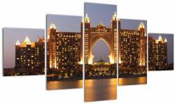 Mivali Tablou construcției în Dubai, din cinci bucăți 125x70 cm (V020645V12570)