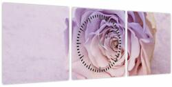Mivali Tablou detaliu florii de trandafir (cu ceas), din trei bucăți 90x30 cm cu ceas (V022149V9030C)