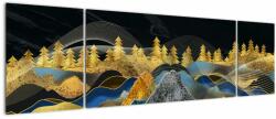 Mivali Tablou - Munții aurii, din trei bucăți 170x50 cm (V022836V17050)