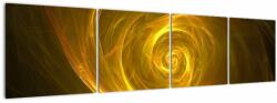 Mivali Tabloul cu spirala abstractă în galben, din patru bucăți 160x40 cm (V020128V16040)