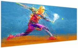Mivali Tablou - Jucător de tenis pictat, dintr-o bucată 200x100 cm (V023162V200100)