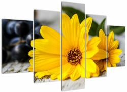 Mivali Tablou cu flori galbene, din cinci bucăți 150x105 cm (V020170V150105)