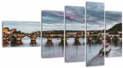 Mivali Tablou cu Vltava, din cinci bucăți 110x60 cm (V020342V11060)