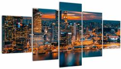 Mivali Tablou orașului nocturn, din cinci bucăți 150x80 cm (V020335V150805PCS)