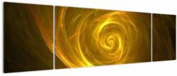 Mivali Tabloul cu spirala abstractă în galben, din trei bucăți 170x50 cm (V020128V17050)
