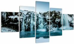 Mivali Tablou cu cascade înghețate, din cinci bucăți 125x70 cm (V020230V12570)