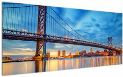 Mivali Tablou - Podul Benjamin Franklin, Philadelphia, dintr-o bucată 120x50 cm (V023187V12050)